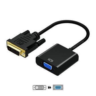 CONVERSOR AISENS DVI-D PARA VGA, 24+1/M-HDB15/H, PRETO, 10CM