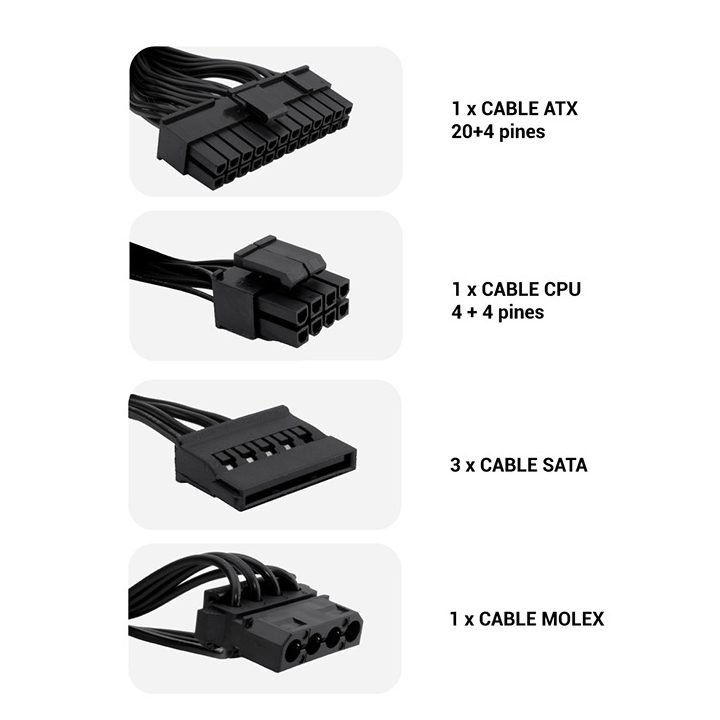 CoolBox SFX POWER SUPPLY BLACK550 GR-S 550W BLACK
