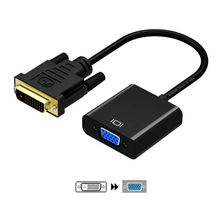 AISENS CONVERSOR DVI-D A VGA, 24+1/M-HDB15/H, NEGRO, 10CM