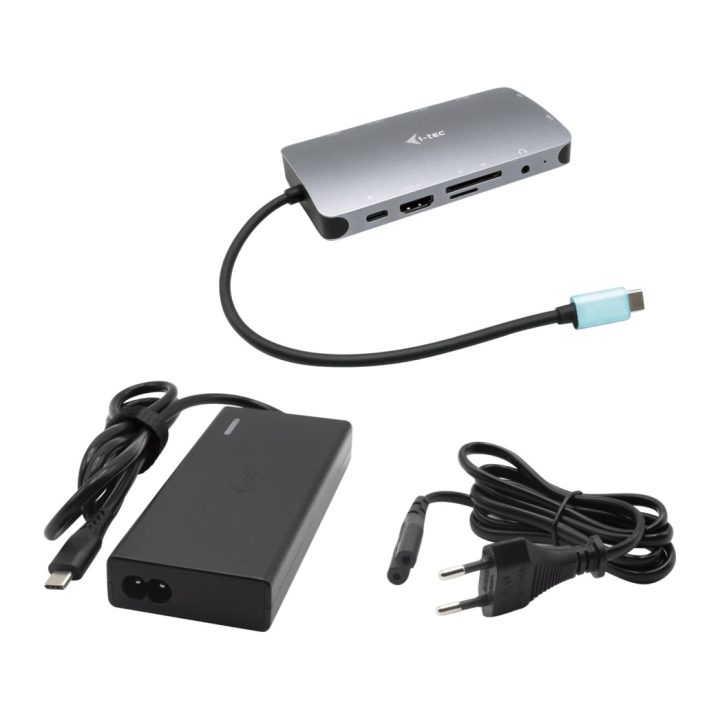 i-tec Metal USB-C Nano Dock HDMI/VGA with LAN + Universal Charger 77 W