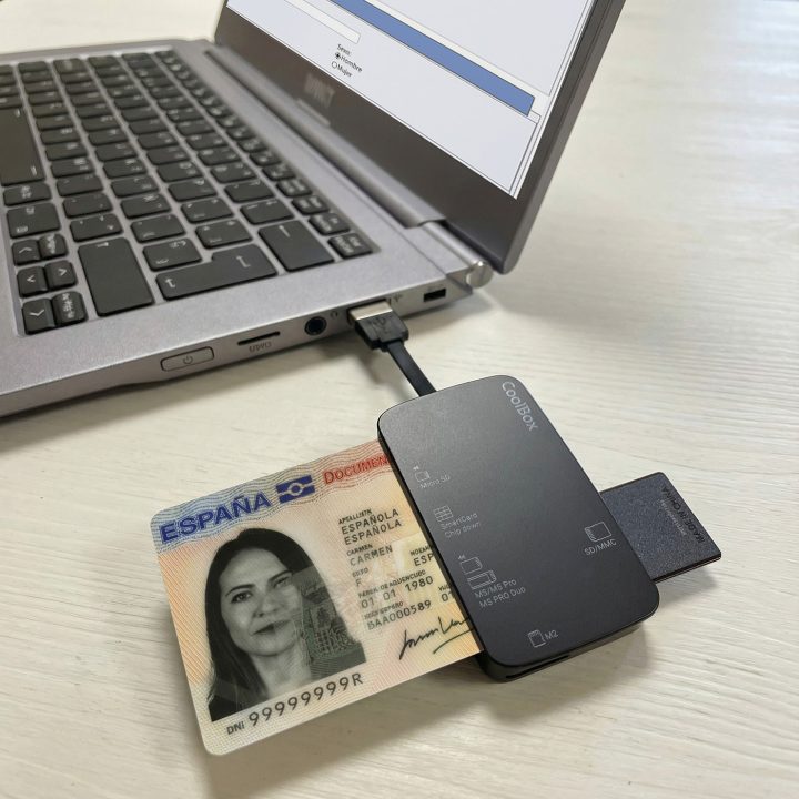 CoolBox EXTERNAL CARD READER CRE4 + DNIe READER + SIM + USB-C ADAPTER