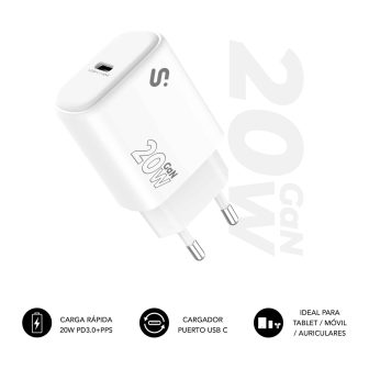 Subblim 20W GaN USB-C Charger, Power Delivery 3.0 & PPS, Fast Plug…