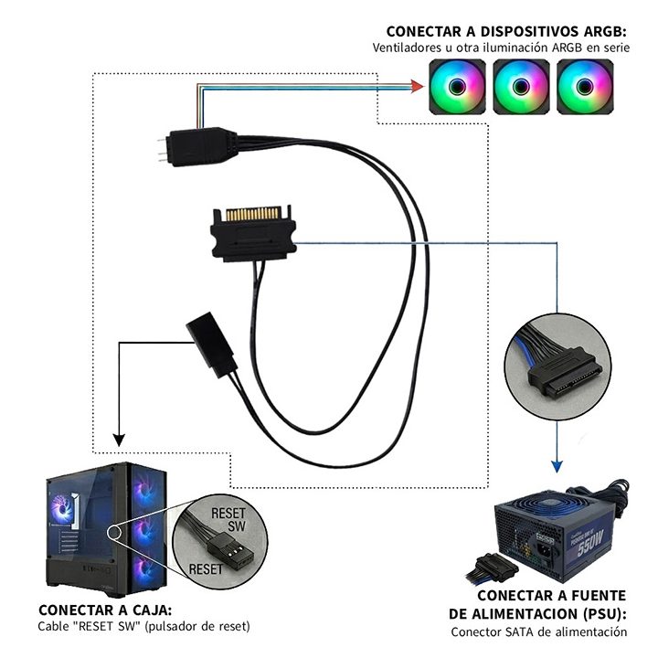 CoolBox MINI ARGB LIGHTING CONTROLLER VIA RESET