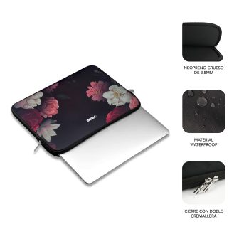 Subblim trendy sleeve laptop case 15.6 inches neo flowers…
