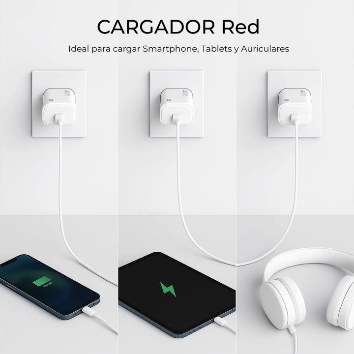 Subblim Cargador USB-C GaN 20W, Power Delivery 3.0 & PPS, Enchufe…