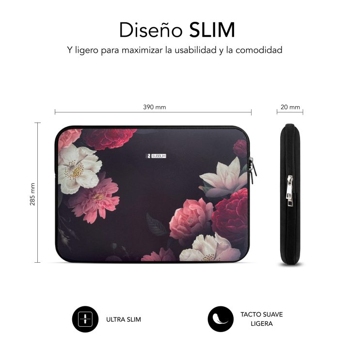 Capa Subblim trendy sleeve para portátil 15,6 polegadas neo flowers…
