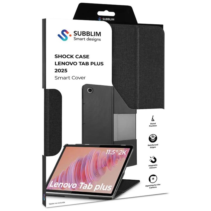 Subblim Tablet Shock Case Compatible with Lenovo Tab Plus 2025 Black…