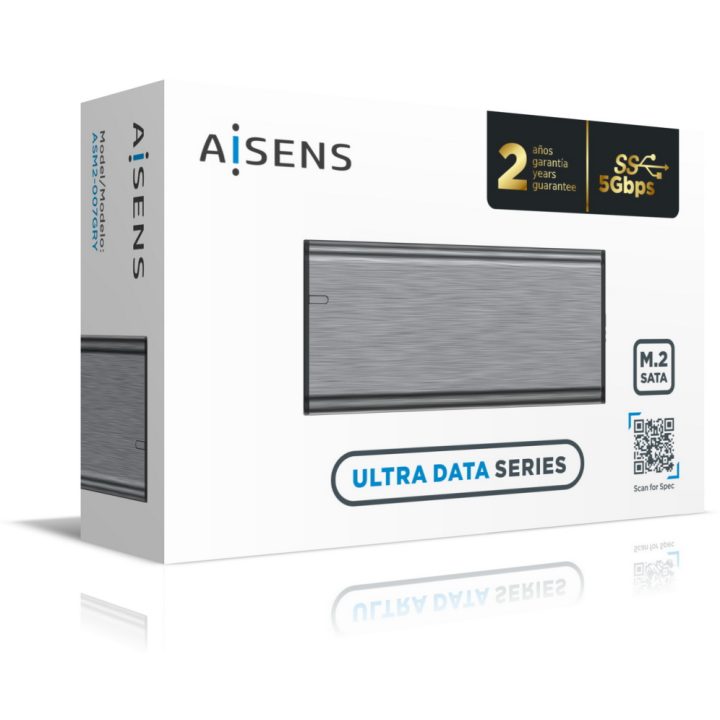 AISENS Caixa Externa M.2 (NGFF) ASM2-007GRY SATA A USB3.1 Gen1…