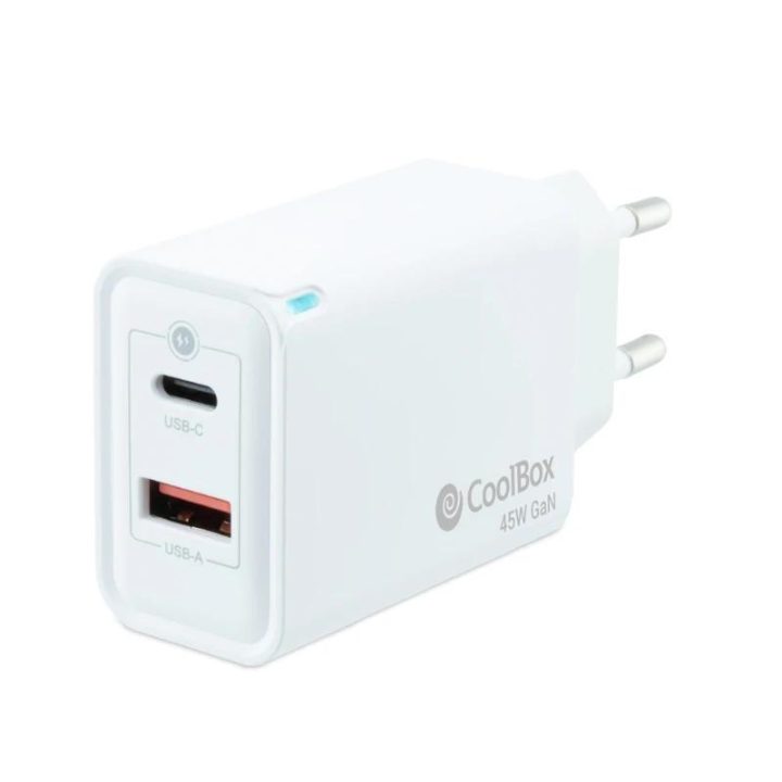 CoolBox GAN 45W USB-C/USB-A WALL CHARGER