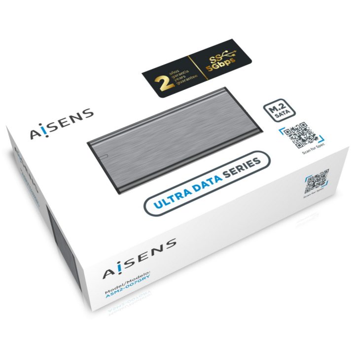 AISENS Caixa Externa M.2 (NGFF) ASM2-007GRY SATA A USB3.1 Gen1…