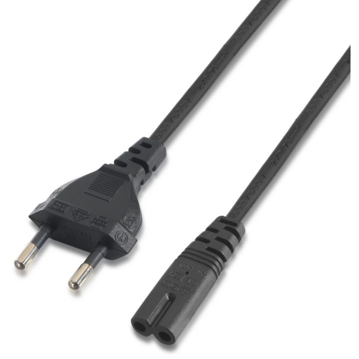 AISENS A132-0173 Transmission Cable Black 1.5 m CEE7/7 C7 Coupler