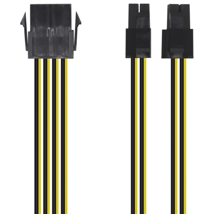 AISENS Power Cable, 8pin/H-4+4pin/M, 30cm