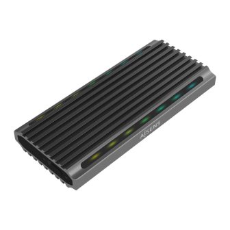 AISENS M.2 RGB Gaming External Enclosure ASM2-RGB011GR SATA/NVMe A…