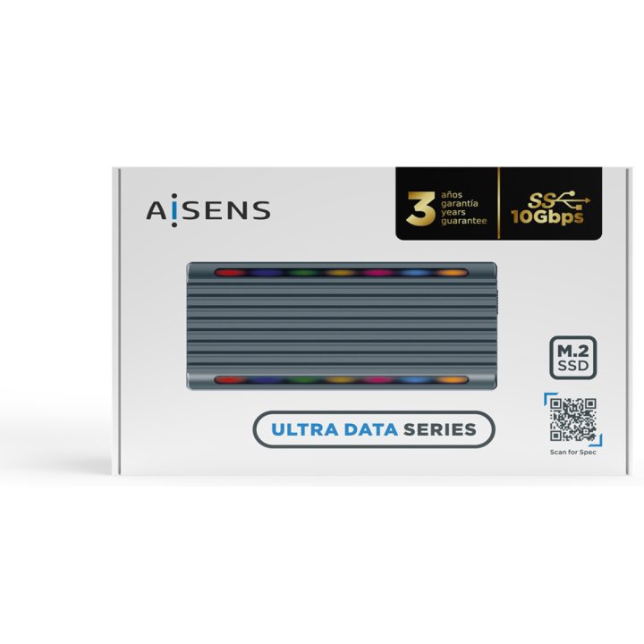 AISENS Caixa Externa M.2 RGB Gaming ASM2-RGB011GR SATA/NVMe A USB3.1…