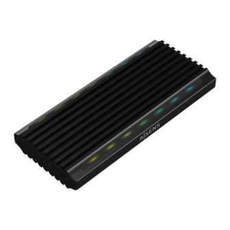 AISENS Caixa Externa M.2 RGB Gaming ASM2-RGB012B SATA/NVMe A USB3.1…