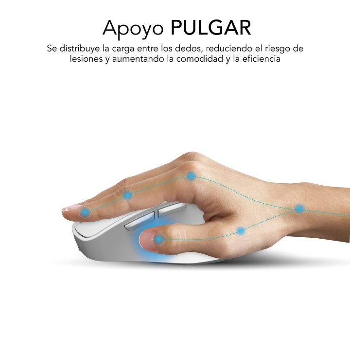 Subblim curve ergo dual wireless mouse white (SUBMO-EDCON02)