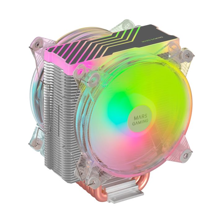 Mars Gaming Triple ARGB CPU Cooler, 6 HCT Heatpipes, 220 W TDP, 2 12…