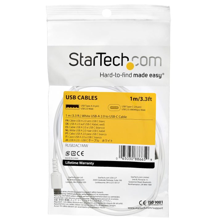 StarTech.com Cable de Carga USB-A a USB-C de 1m - Cable de Carga…