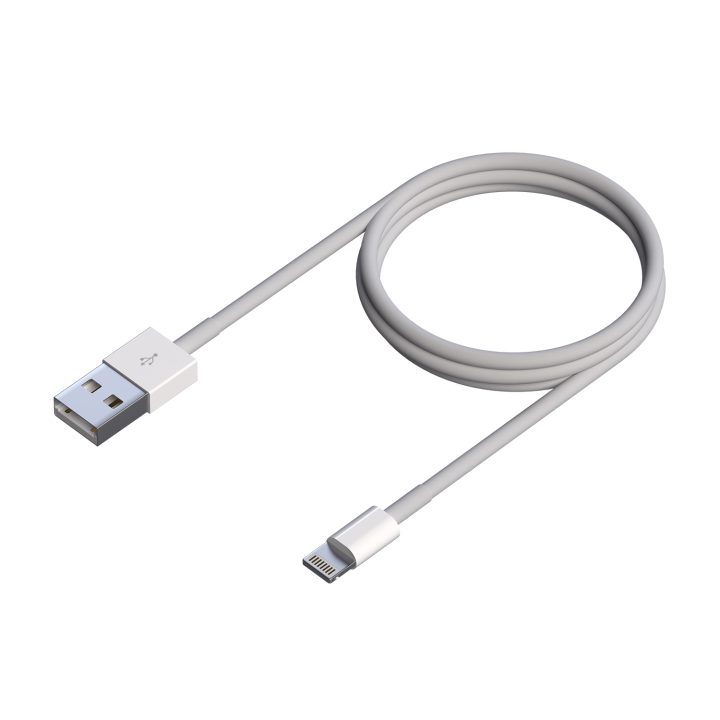 AISENS Lightning to USB 2.0 Cable, Lightning/M-USB A/M, White, 0.5 m
