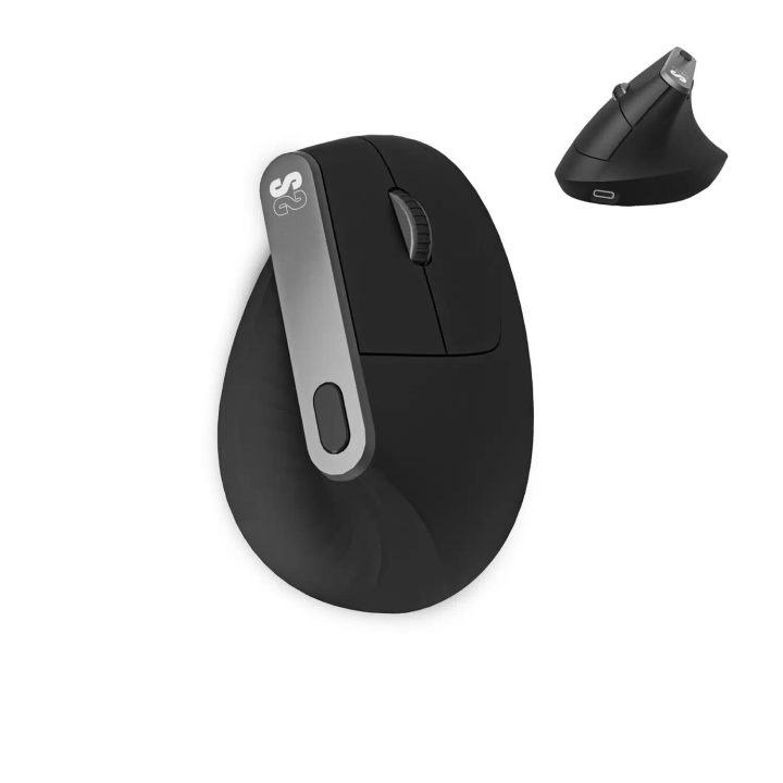 Rato sem fios Subblim vertical ergo dual mouse battery preto…