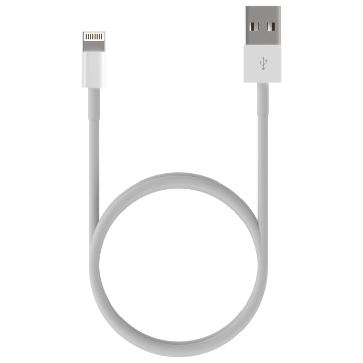 AISENS Lightning to USB 2.0 Cable, Lightning/M-USB A/M, White, 0.5 m