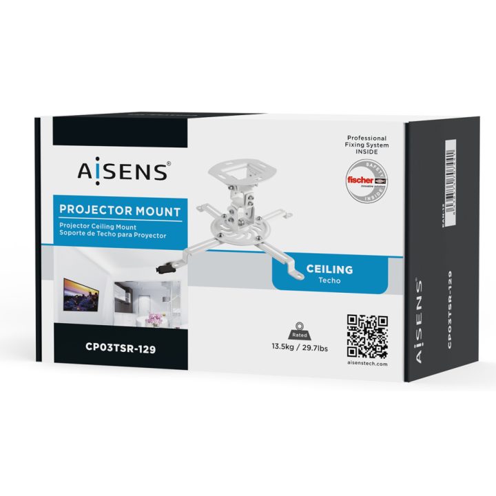 AISENS Universal Rotating, Tilting Ceiling Mount for Projector…