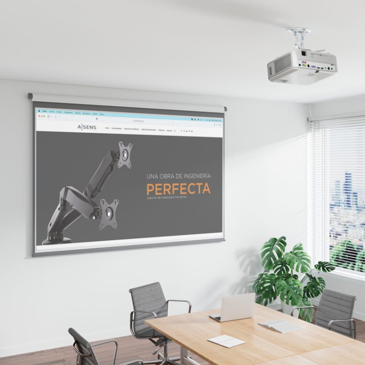 AISENS Universal Rotating, Tilting Ceiling Mount for Projector…