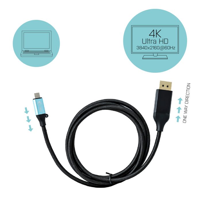 Adaptador de cabo i-tec USB-C para DisplayPort 4K / 60 Hz 150cm