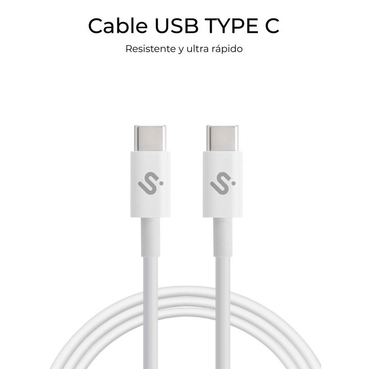 Cabo Subblim cable plus 100W c-c 2m branco (SUBCAB-C10011)
