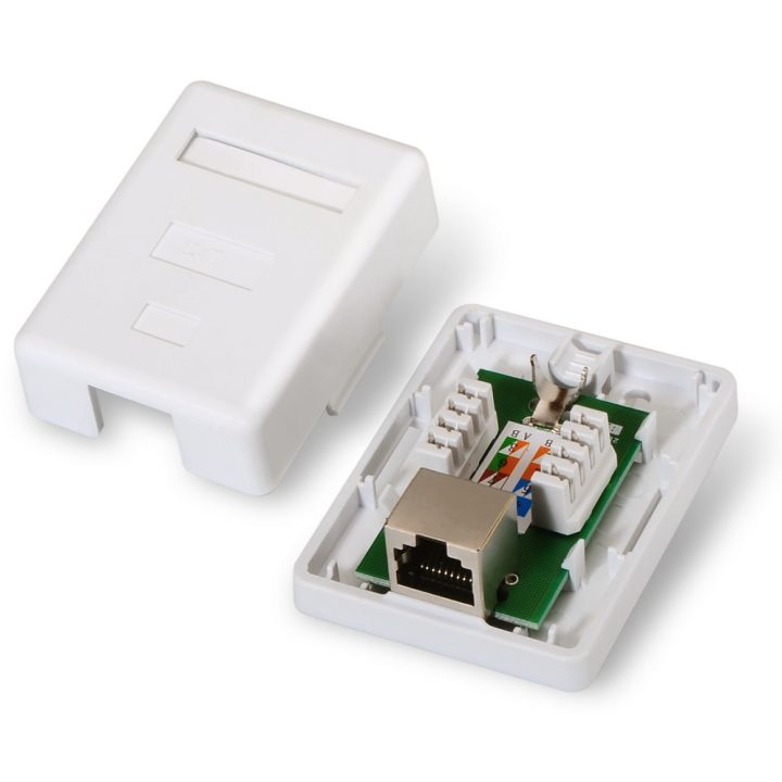 AISENS A139-0303 Cat6 Network Connection Box White