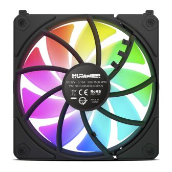 Ventilador caja NOX hummer easylink ARGB 120mm negro (NXHUMMERLINKBK)