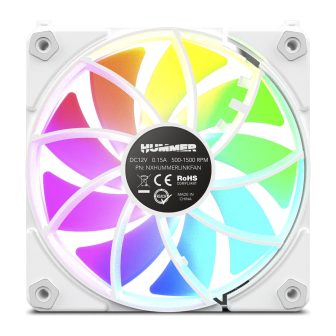 Ventilador de caixa NOX hummer easylink ARGB 120mm branco…