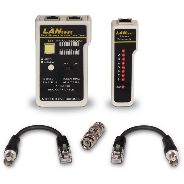 AISENS A142-0314 Network Cable Tester UTP/STP Cable Tester Black, Gray