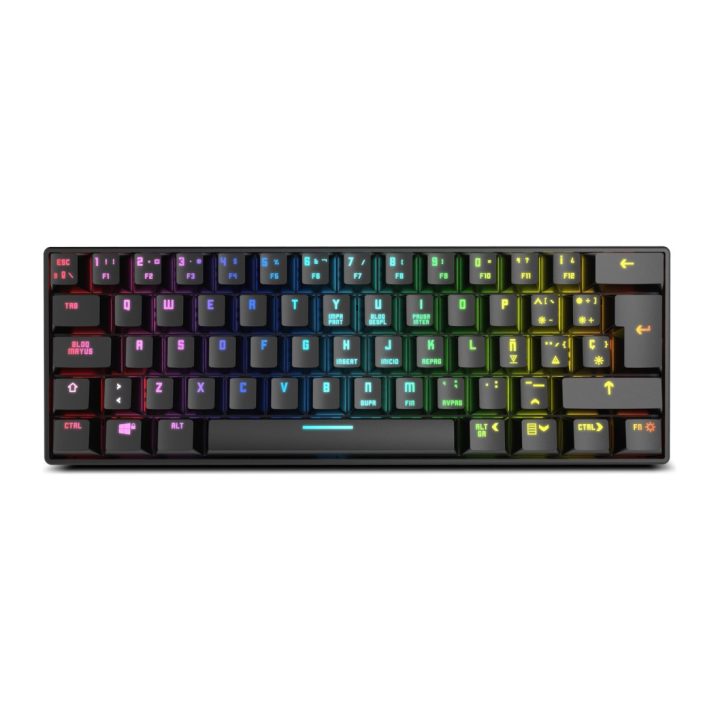 Teclado mini Krom gaming kluster RGB sem fios (NXKROMKLSTRSP)