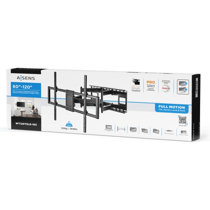 AISENS Soporte Pro Giratorio, Inclinable Y Nivelable Para Monitor/tv…
