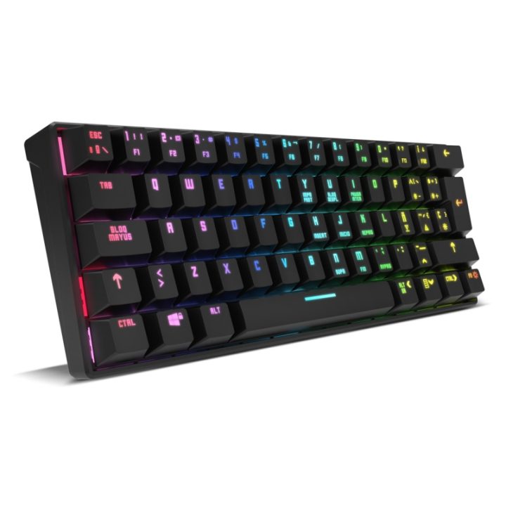 Teclado mini Krom gaming kluster RGB sem fios (NXKROMKLSTRSP)