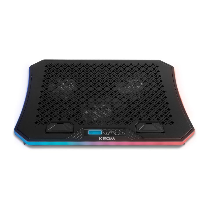 Krom laptop cooling pad up to 19". smartphone stand. 2 x USB hub. RGB…