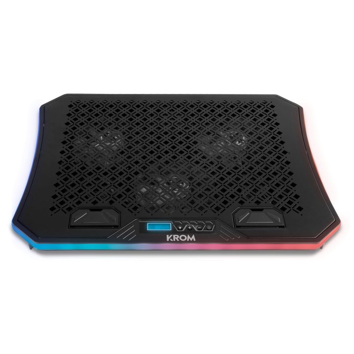 Krom laptop cooling pad up to 19". smartphone stand. 2 x USB hub. RGB…