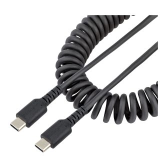 StarTech.com 1m USB-C to USB-C Charging Cable, Heavy Duty Coiled USB…