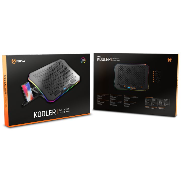 Krom base de arrefecimento para portátil até 19". Suporte para…