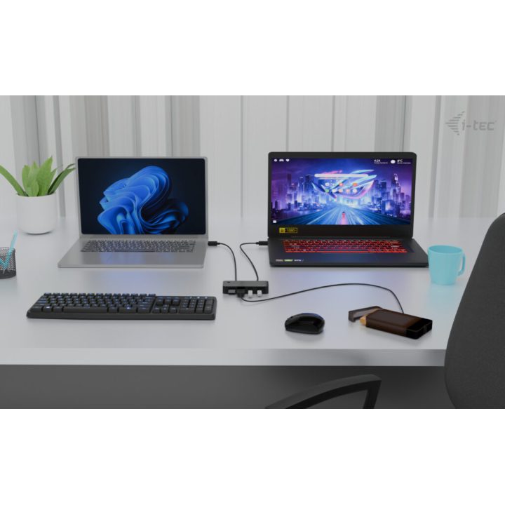 i-tec Universal KVM HUB 2x USB-C + 2x USB-A 3.0