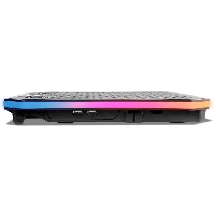 Krom laptop cooling pad up to 19". smartphone stand. 2 x USB hub. RGB…