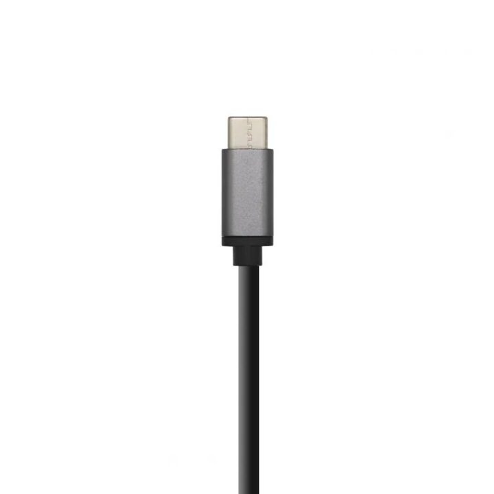 Hub AISENS USB 3.1 USB-C, USB-C/M - 4 x Tipo A/H, Cinzento, 15 cm