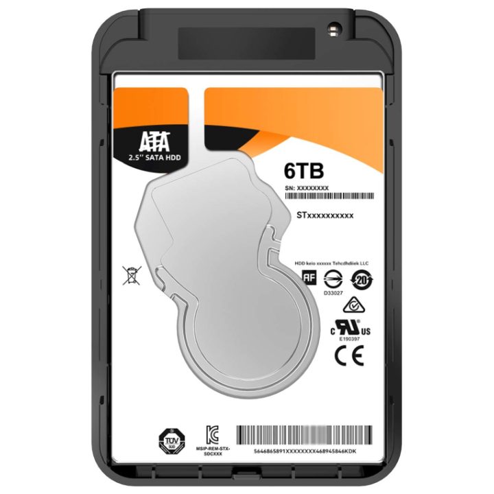 AISENS Caixa Externa 2,5″ 9.5mm SATA a USB3.0/USB3.1 Gen1, Preta