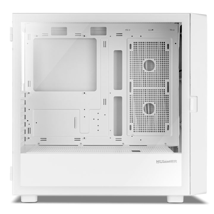 Nox HUMMER BIOS Mid-Tower with 8" LCD Screen WHITE (NXHUMMERBIOSWH)