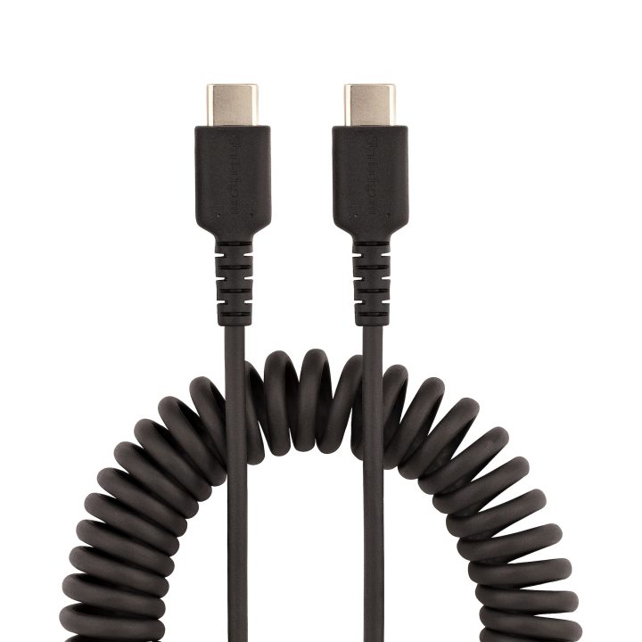 StarTech.com 1m USB-C to USB-C Charging Cable, Heavy Duty Coiled USB…