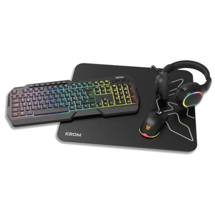 Krom KENTA PC Combo Gaming 4-in-1 RGB Black (NXKROMKENTASP)