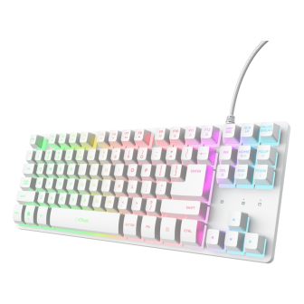 Trust GXT 833W Thado TKL Gaming Keyboard USB QWERTY Spanish White