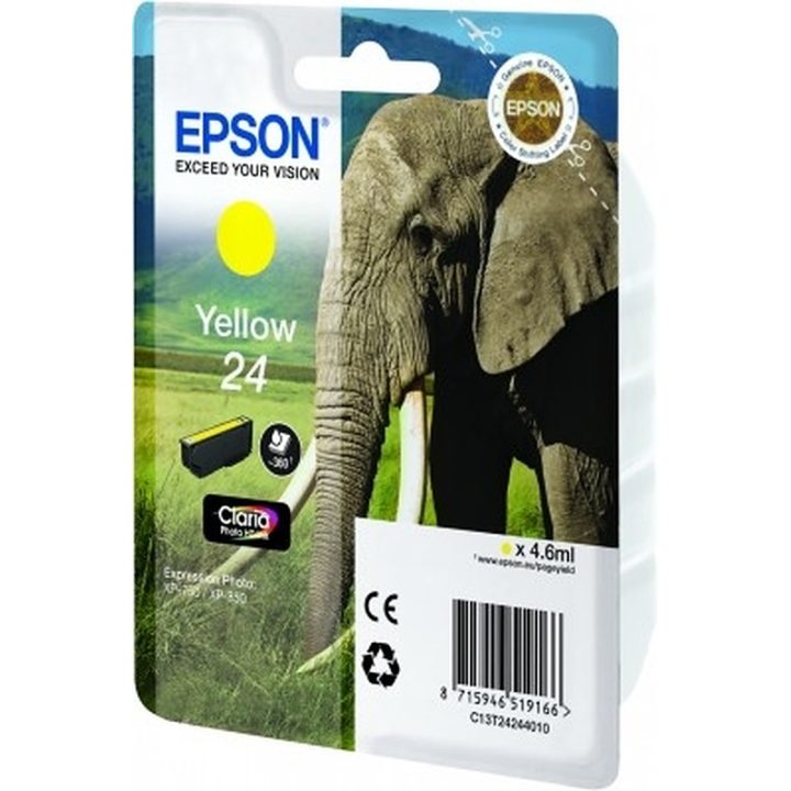 Cartucho Epson Elephant 24 amarelo