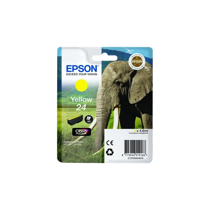 Cartucho Epson Elephant 24 amarelo